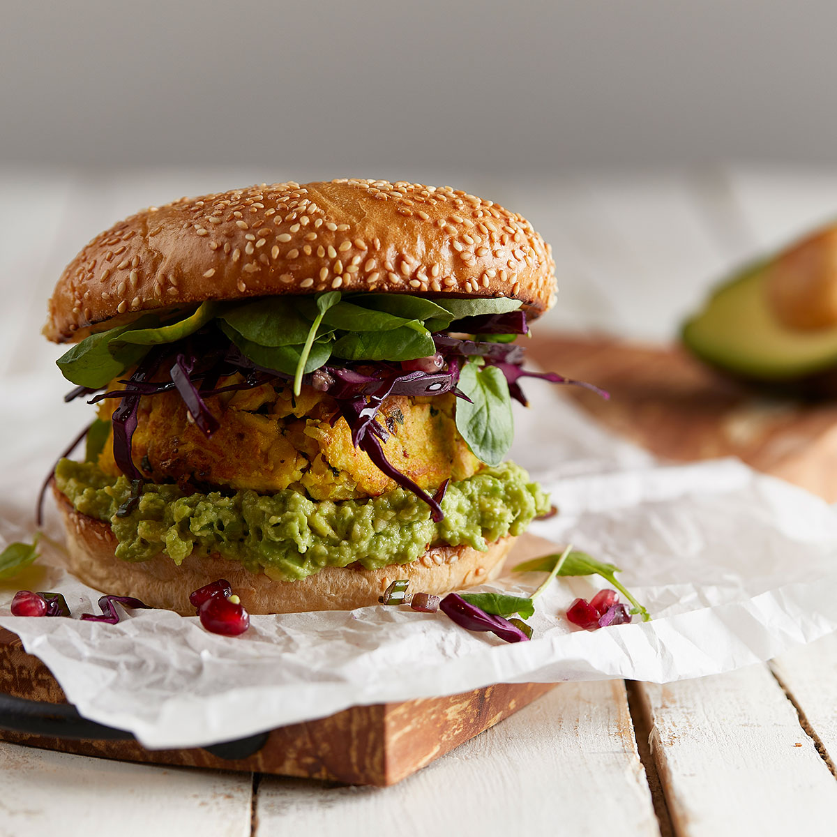 Turmeric and Basil Roasted Turkey Burger | Avocados from Mexico