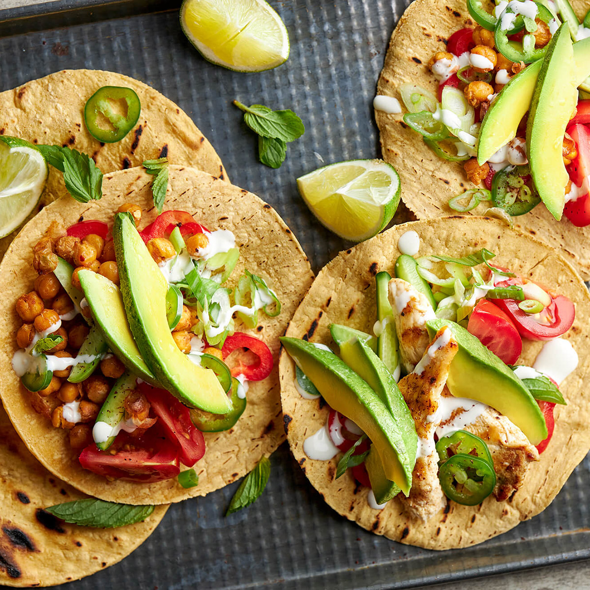 Chicken and/or Roasted Chickpea Fajitas | Avocados from Mexico